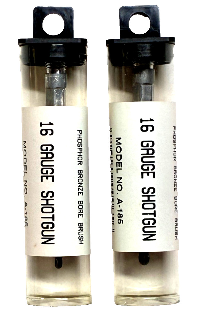 SET OF 2 KleenBore Phosphor Bronze Bore Brush Shotgun 16 Gauge A-185