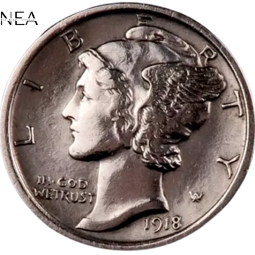 1918 Mercury Dime ~ BU/Uncirculated ~ 90% Silver
