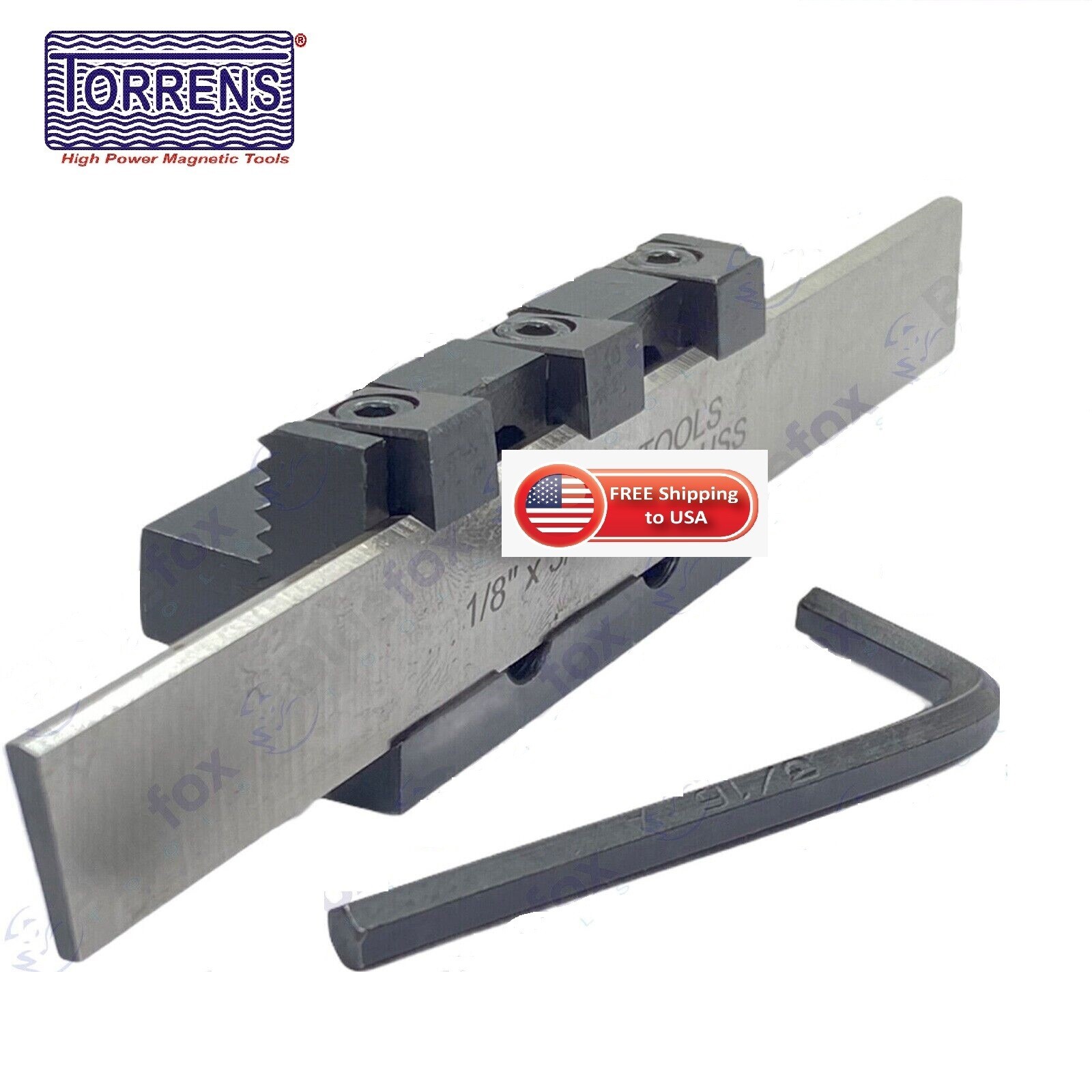 Lathe Adjustable Type Parting Cut Off Tool Holder 10mm Shank With 3/4" HSS Blade