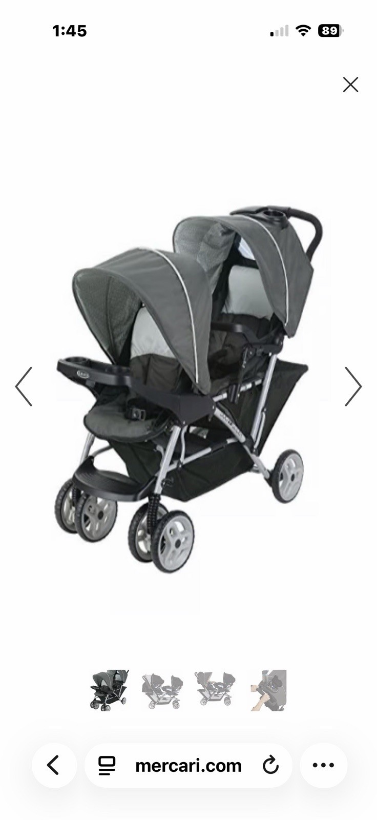 Graco 1980461 DuoGlider Click Connect Stroller - Glacier Grey