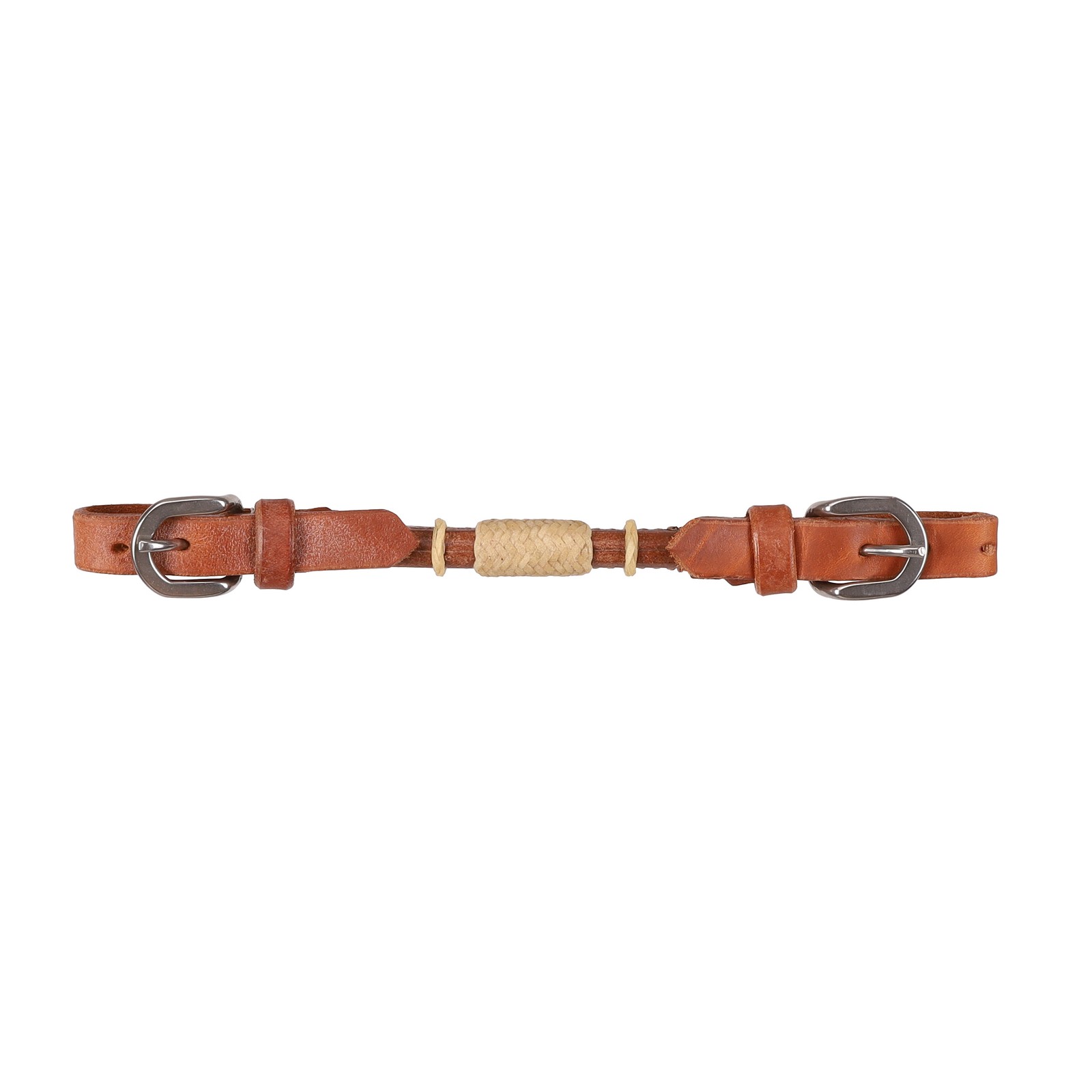 Showman Argentina Cow Leather Rolled Curb Strap w/ Rawhide - Harness