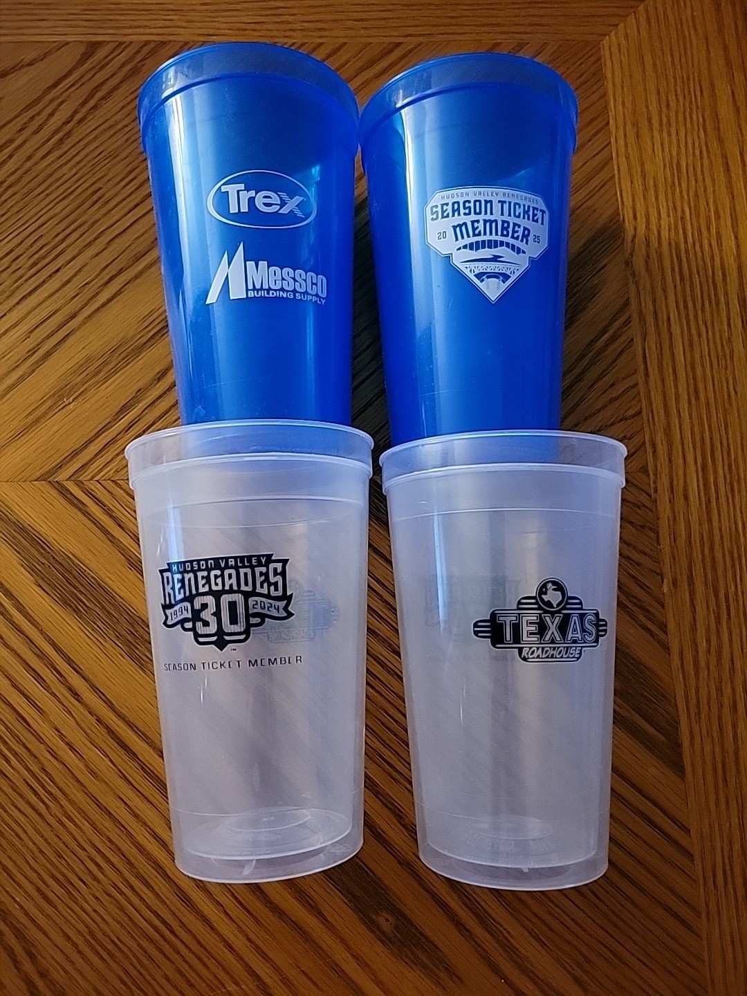 2024 2025 Hudson Valley Renegades Season Ticket Holder Exclusive Cups X4 Lot DB