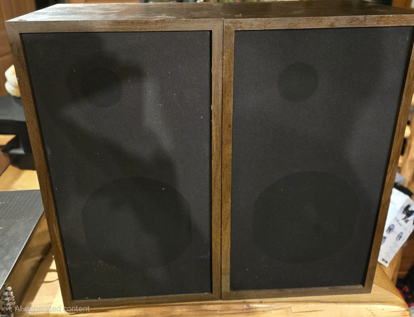 2 Vintage Original  Large Advent Loudspeakers - Tested And Works 25.5”