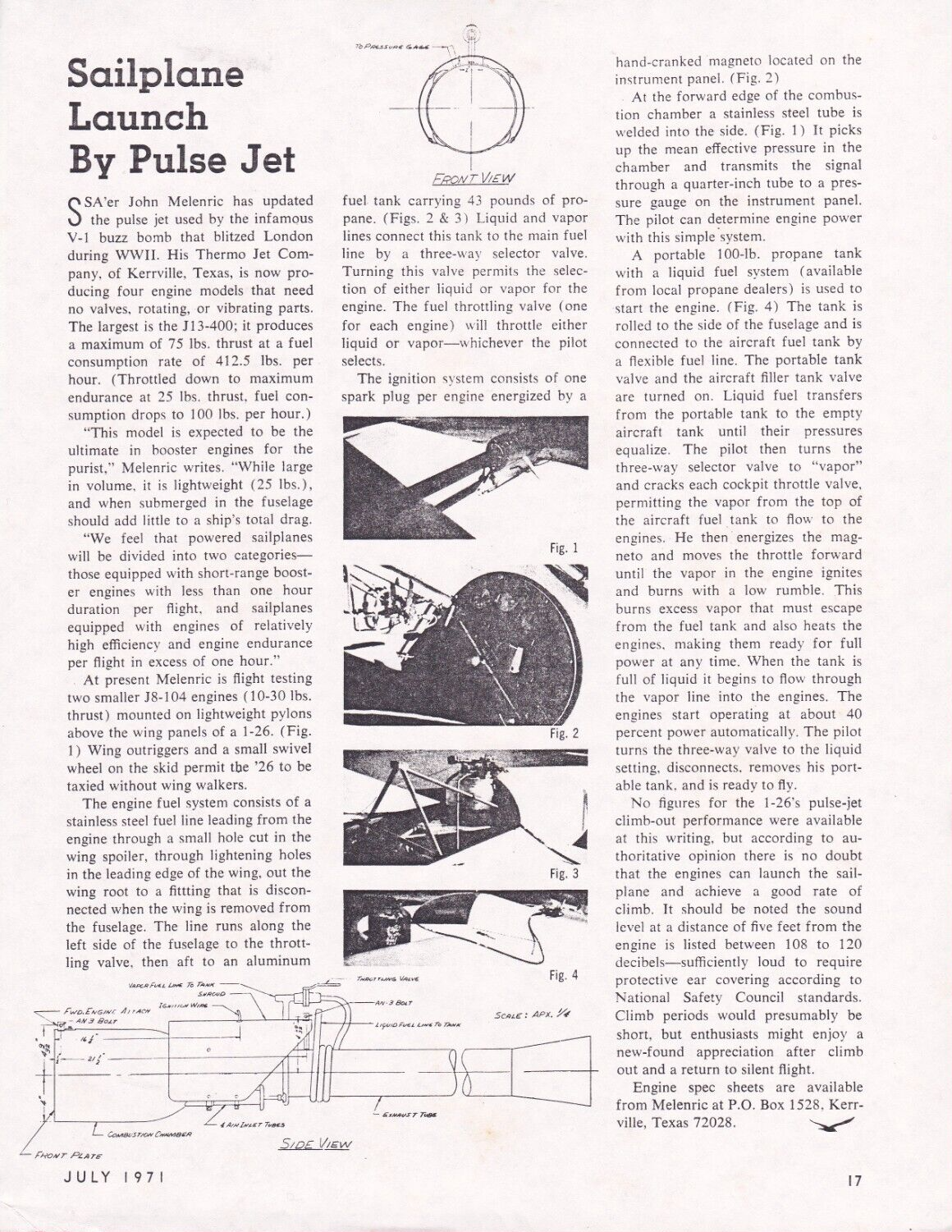 VTG Thermo-Jet Pulse Jet Engine Inventor Documentation & Information, no engine