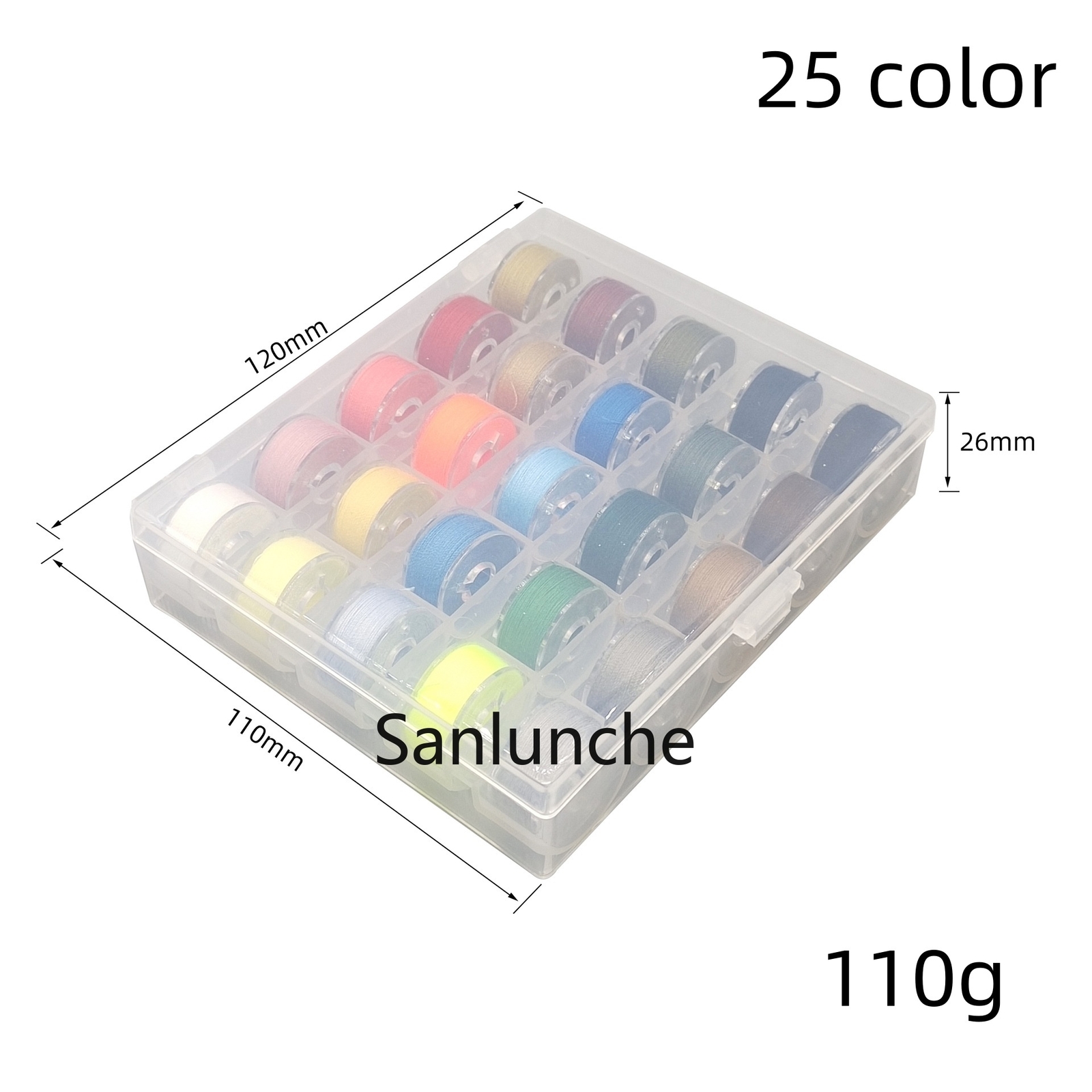 25/36pc Fly Tying Thread 200D Bobbin Holder Fishing Fly Tying Material Polyester