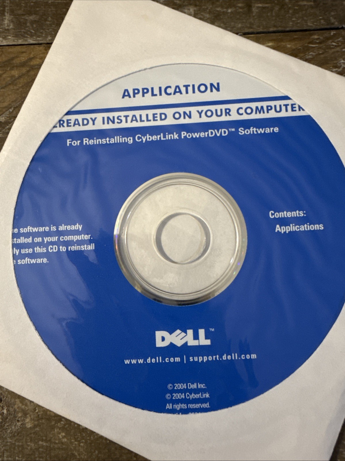 Dell Application CyberLink PowerDVD Software PC Cd Rom