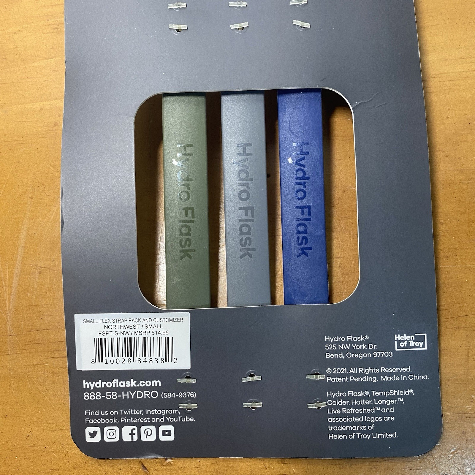 Hydro Flask Small Flex Strap Pack Customizer 3 Reversible Straps Blue