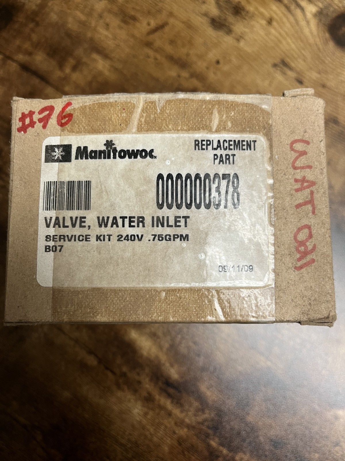 Manitowoc Water Inlet Valve #000000378