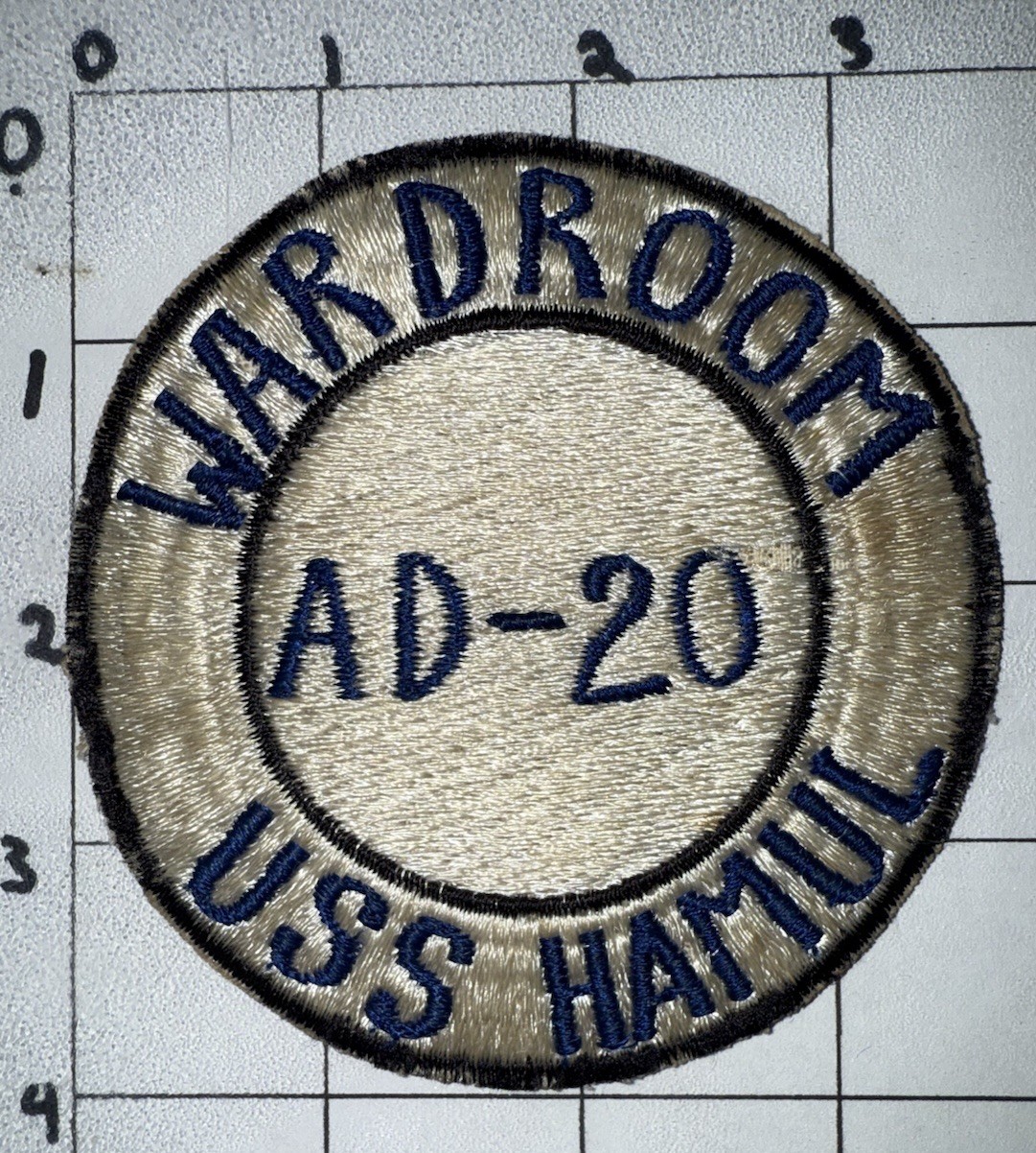 Vietnam War - 1970s USN USS Hamul Wardroom AD-20 Patch (22)