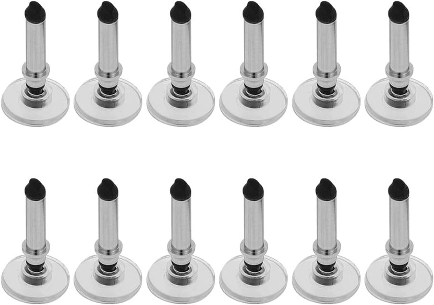 12 Pcs Silver Universal Stylus Replacement Tips,Universal Disc Tips Round Sha...