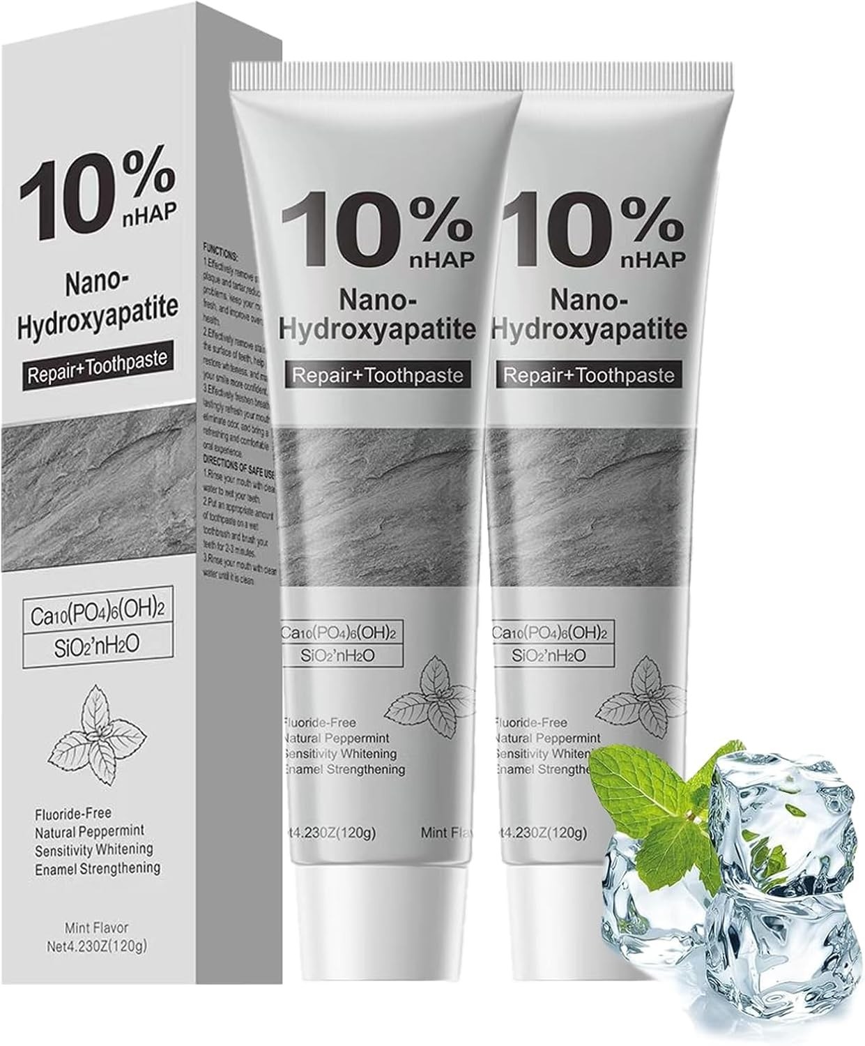 Gentle Mint Hydroxyapatite Toothpaste for Sensitive Teeth - 10% Formula, 8.46oz