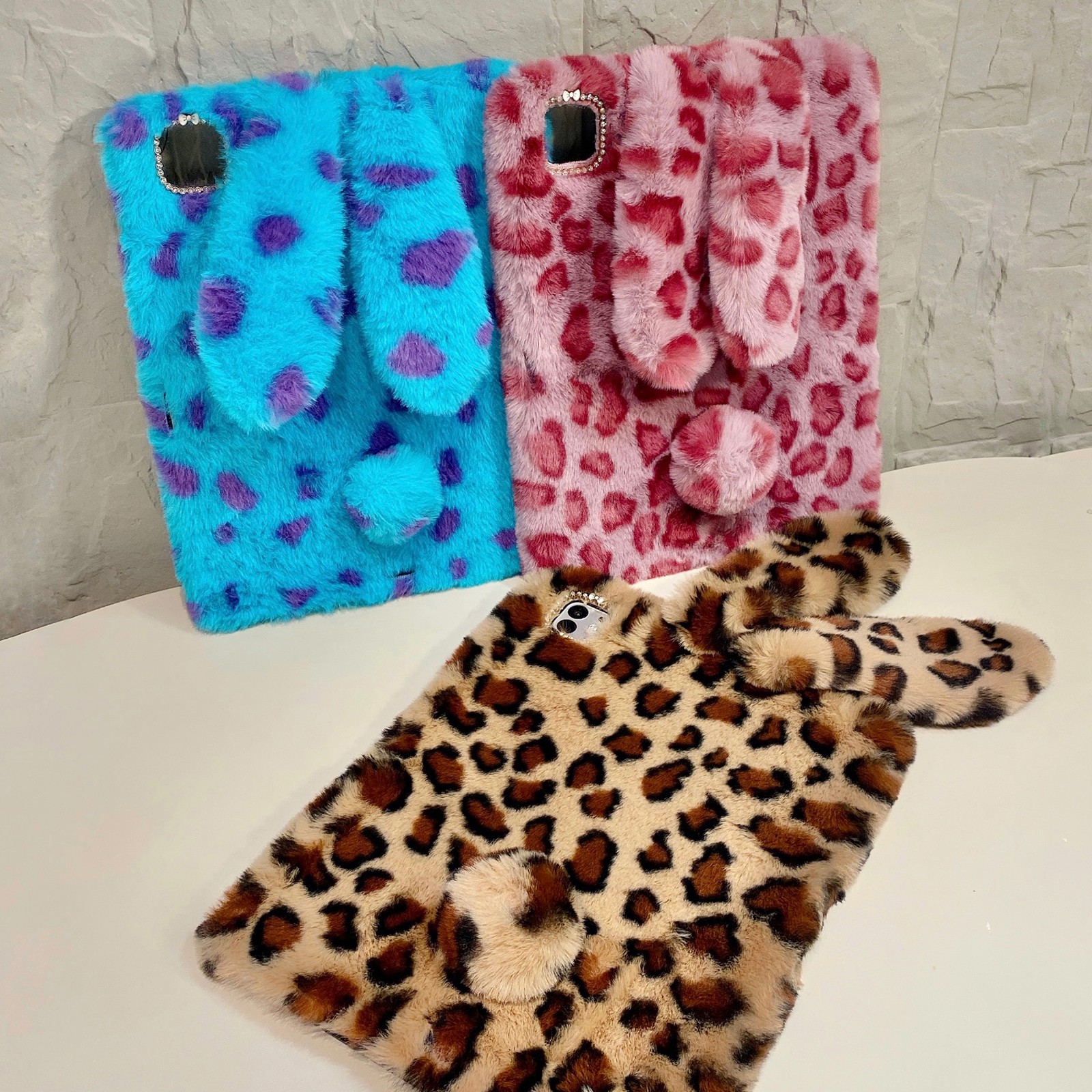 For Apple iPad 5th 6th 7th 8th 9th 10th 11th (A16) Gen Leopard Rabbit Case Cover