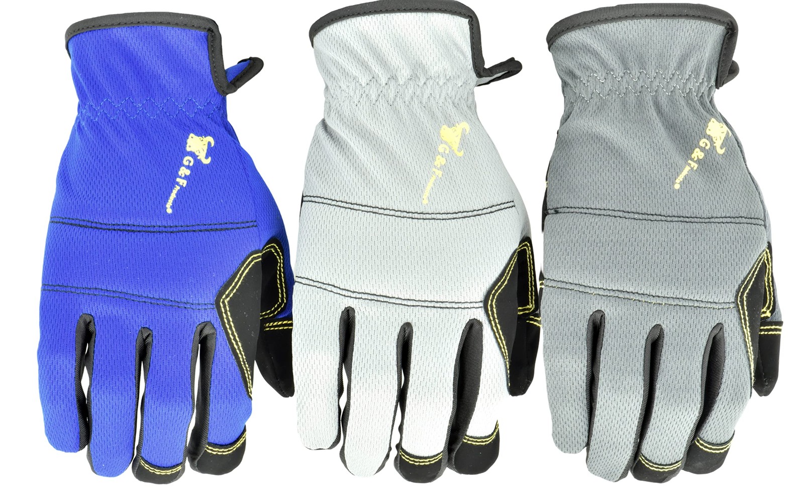 G & F Products unisex adult All Purpose Large (Pack of 3), Black, Grey, Blue