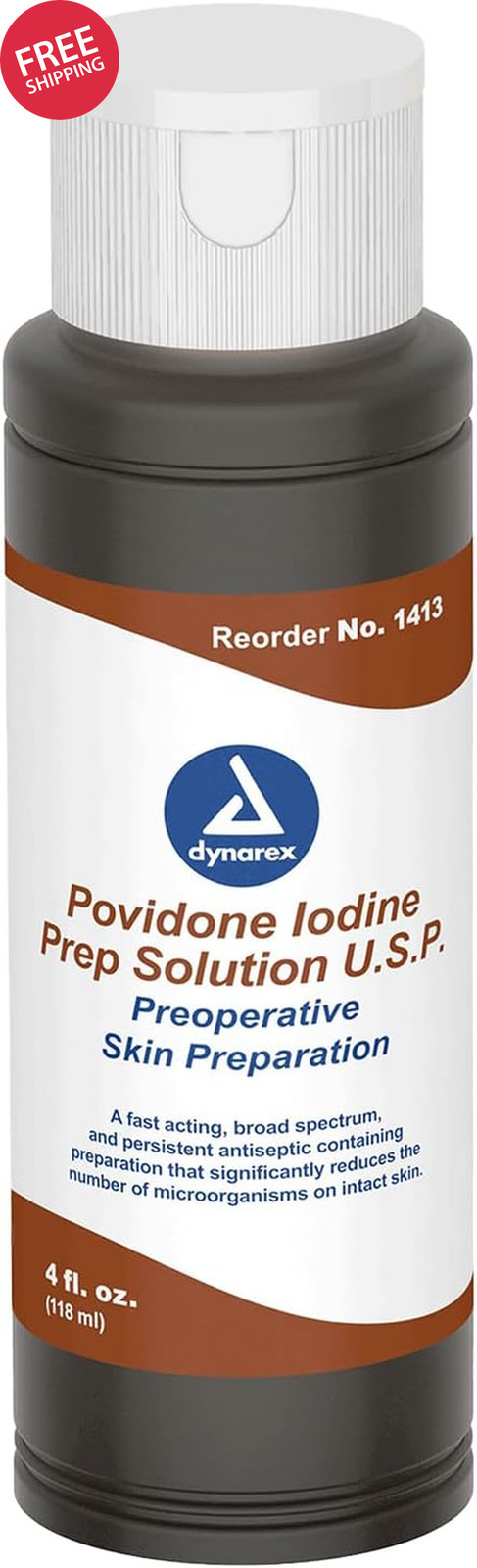 Povidone-Iodine Prep Solution, Antiseptic Solution for Skin and Mucosa, Ideal fo
