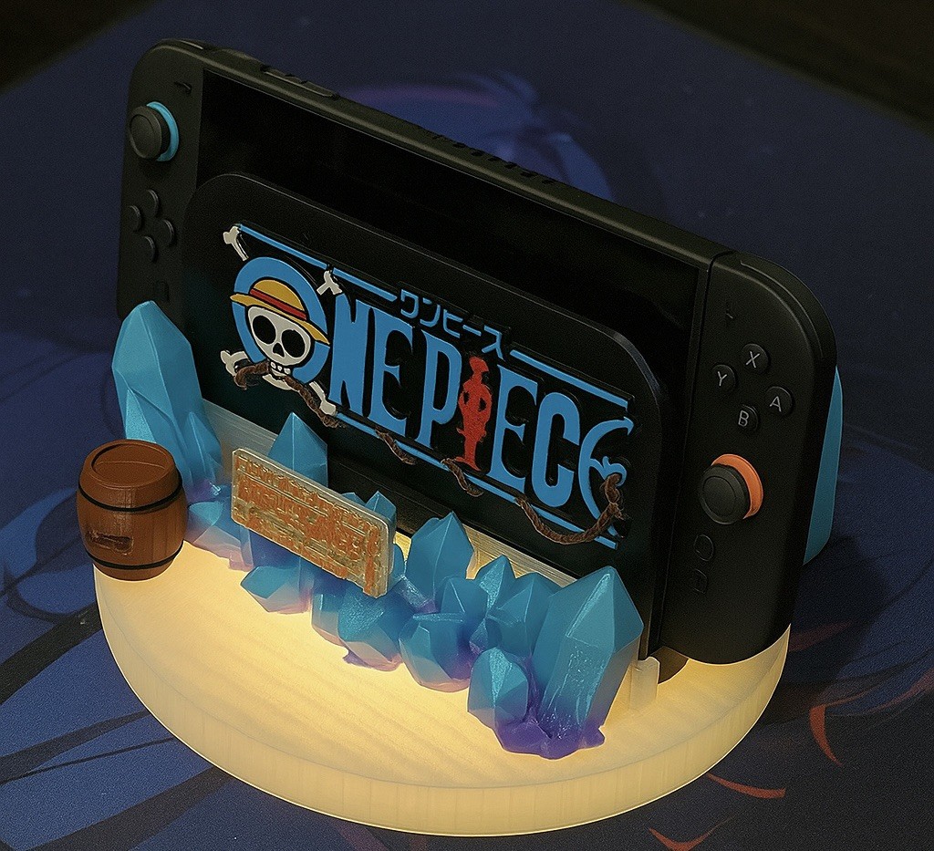 One Piece Nintendo Switch 2 Holder Stand gaming Dock 3D Printed