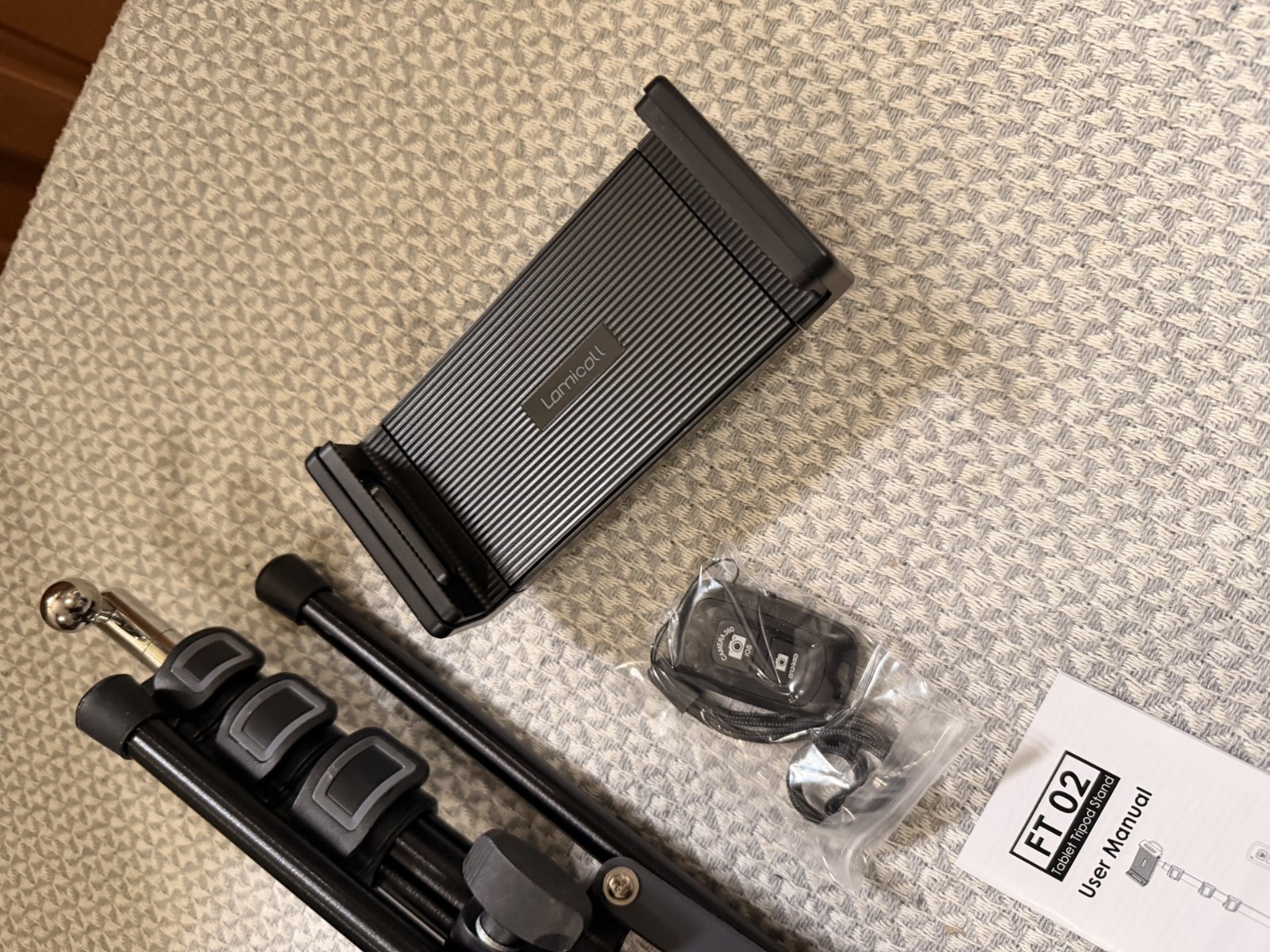 Lamicall Tablet Floor Tripod Stand - 64.9" Tablet Holder Mount Bluetooth Remote