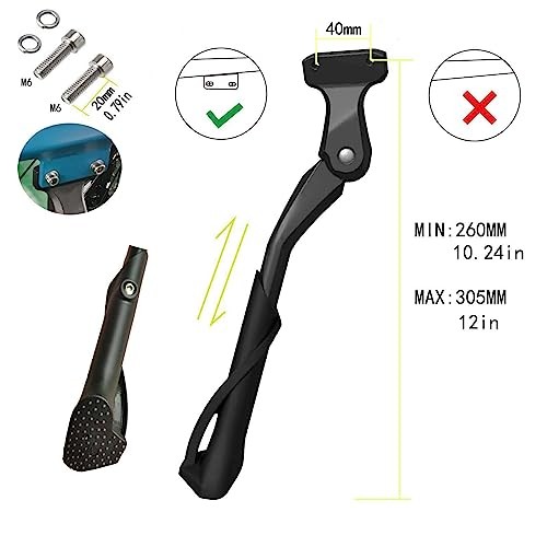 Bike Kickstand Aluminium Adjustable Center Bicycle 40mm (Hole Distance)
