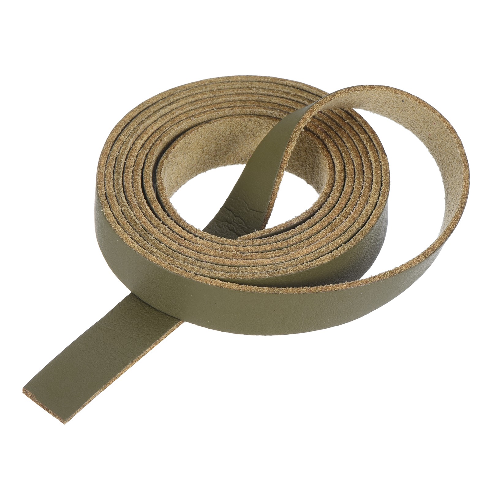 Leather Straps Strip Belt 1.2cm(0.5" Width) Leather Strips Army Green