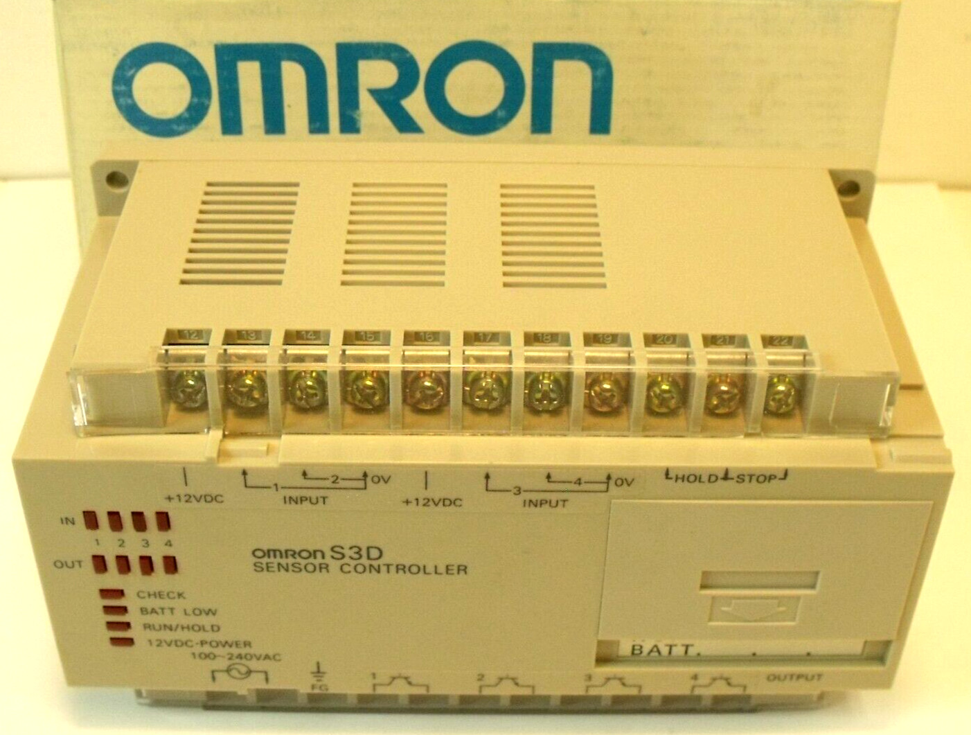 NIB Omron S3D-CC Sensor Controller:  (4) Input 12V Common, (2) Output NPNT+2 Con