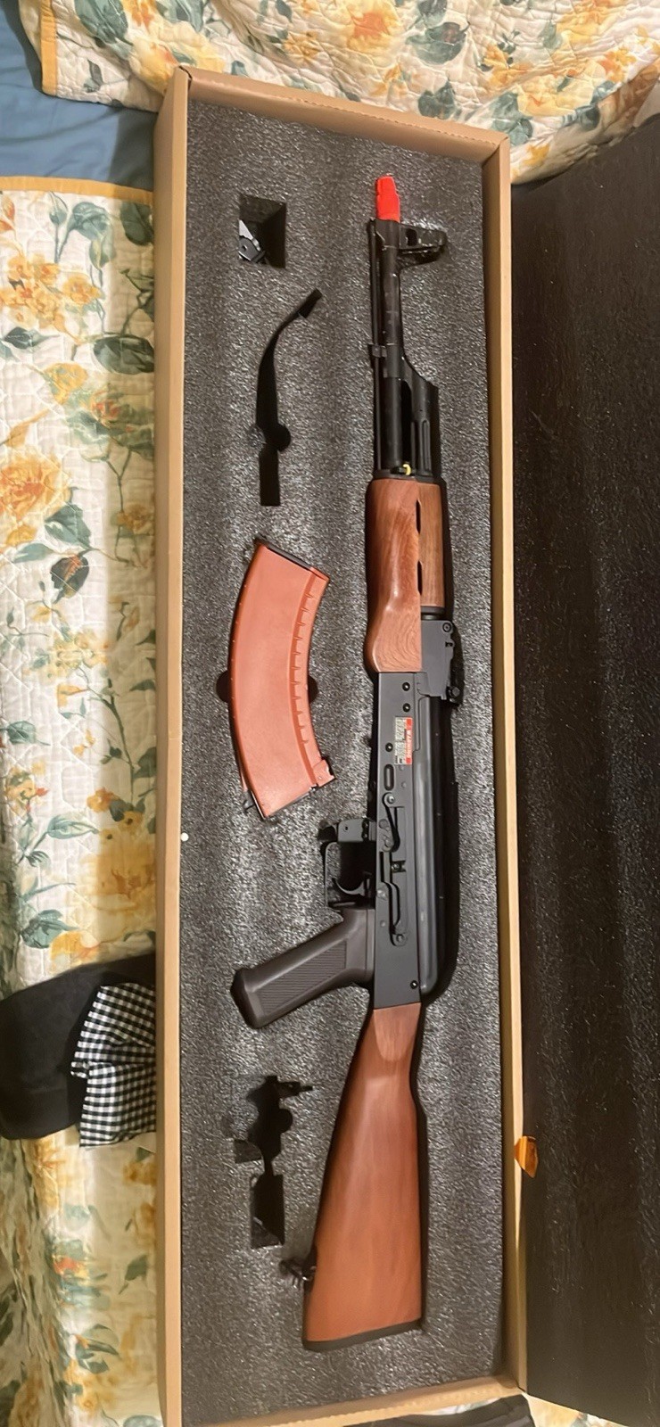 CYMA CM.036 AK-74 AEG Electric Airsoft Rifle w/ Faux Wood Furniture. Used once