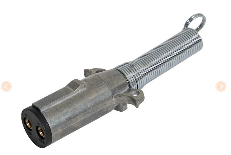 2-Way Die-Cast Zinc Trailer Connector -Trailer Side-Horizontal Pins with Spring