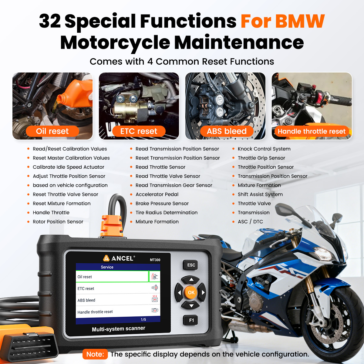 Motorcycle Scanner Full System Diagnostic Tool OBD2 Scanner for BMW Code Reader