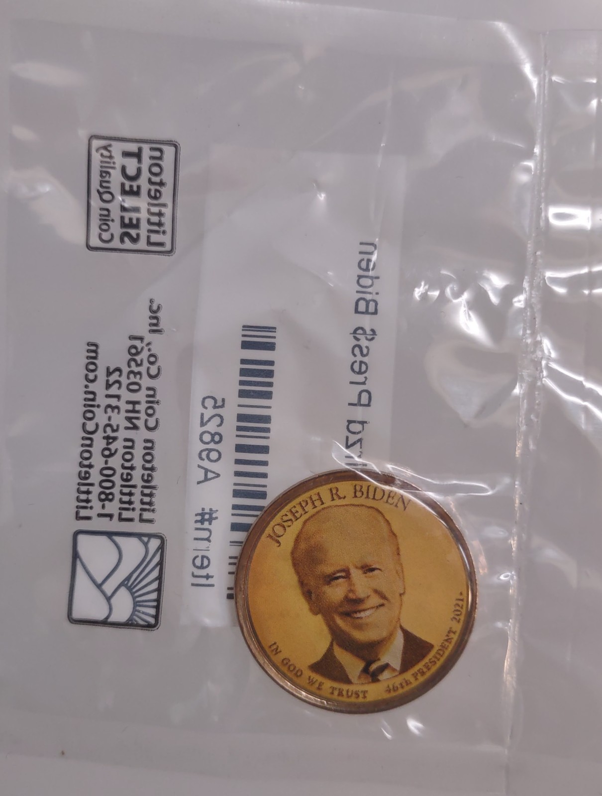 Littleton Coins Dollar Colorized Golden Presidents Biden A9825