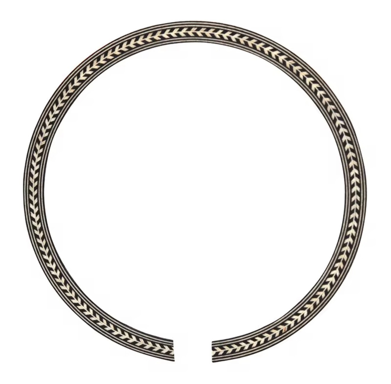 Acoustic Guitar Rosette Inlay Ring – Herringbone Pattern Real Wood-8mm