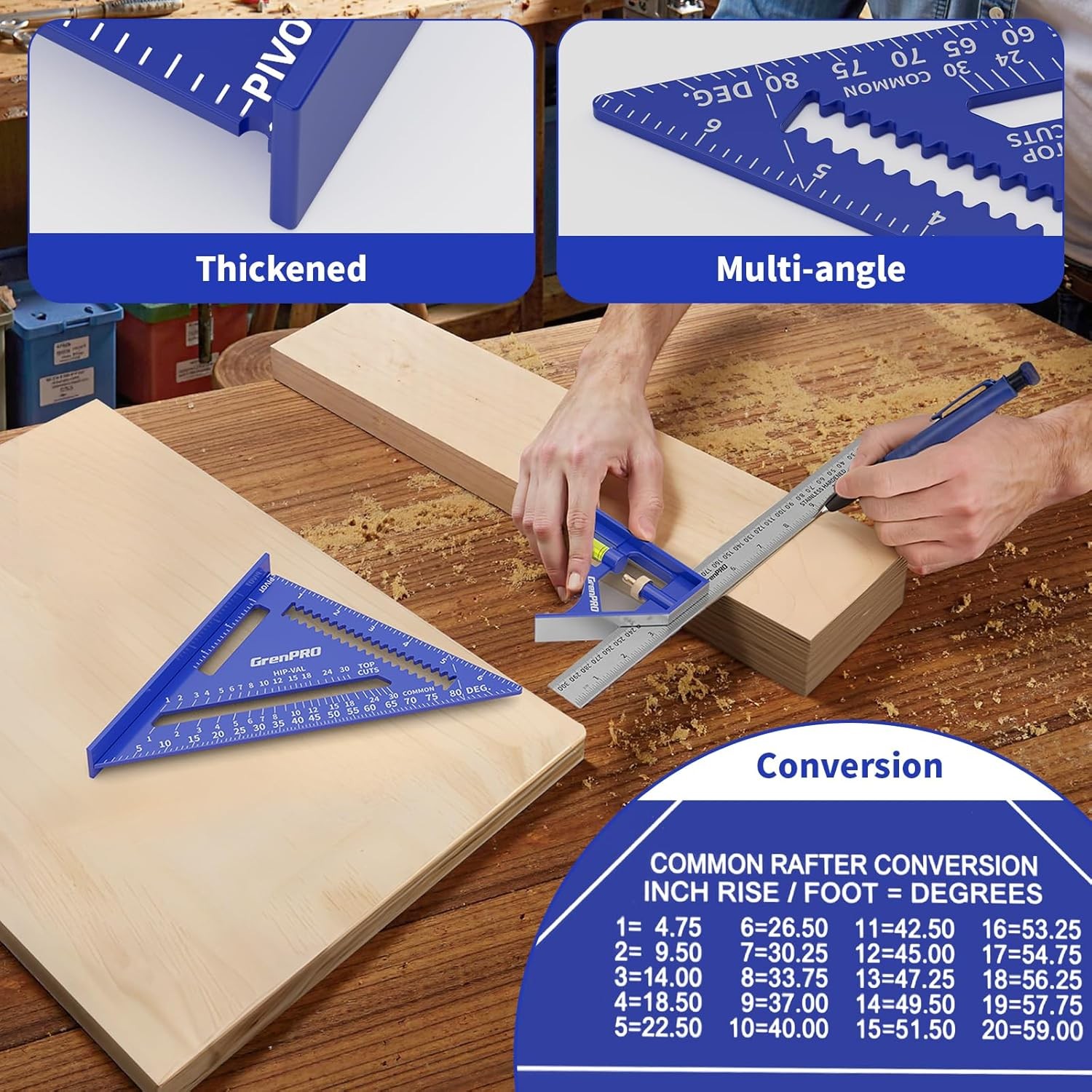 Combination Square and Carpenter's Square Tool Set, Carpenter's Square