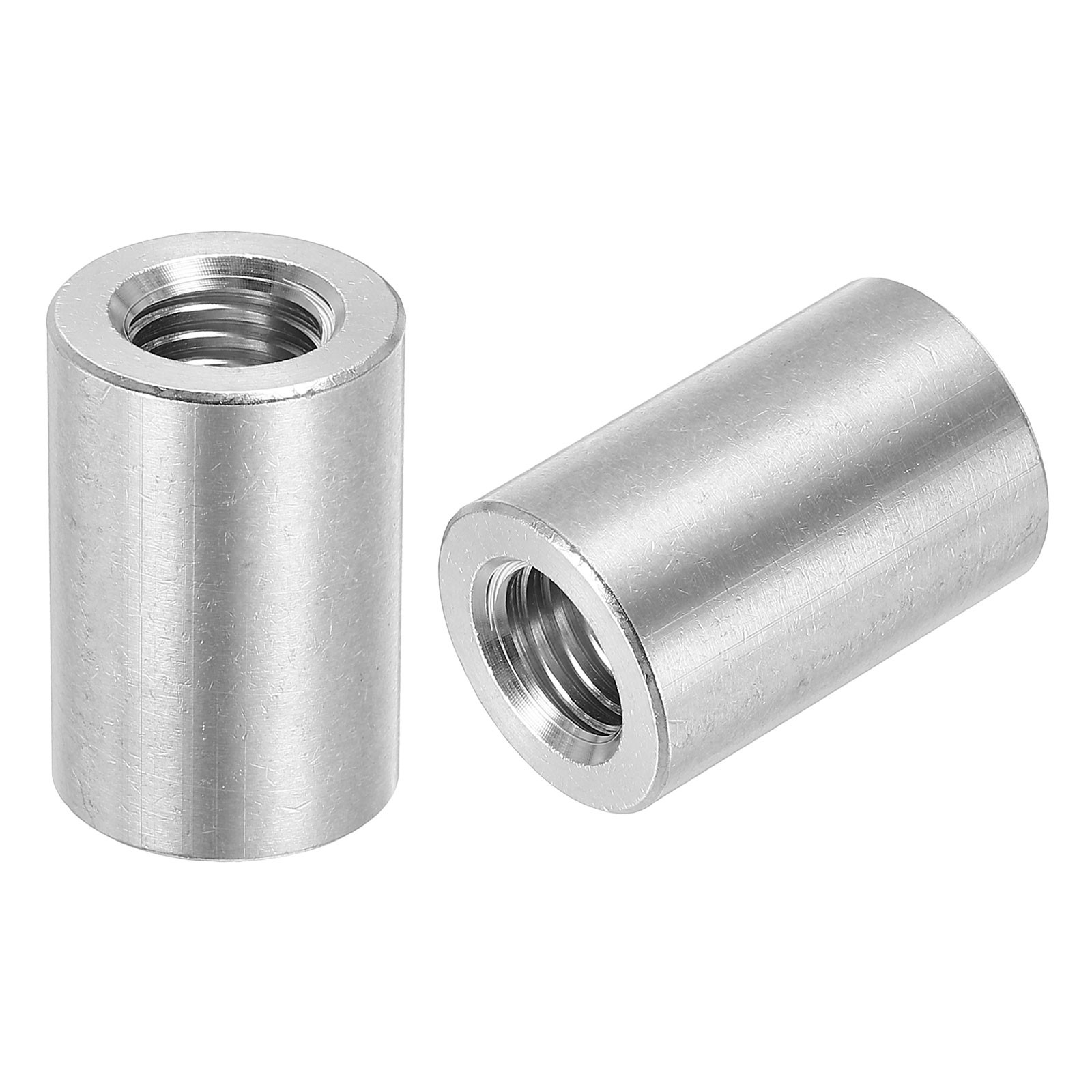 4Pcs Round Connector Nuts, M14x30x20mm Coupling Nut Sleeve Rod Bar Stud Nut