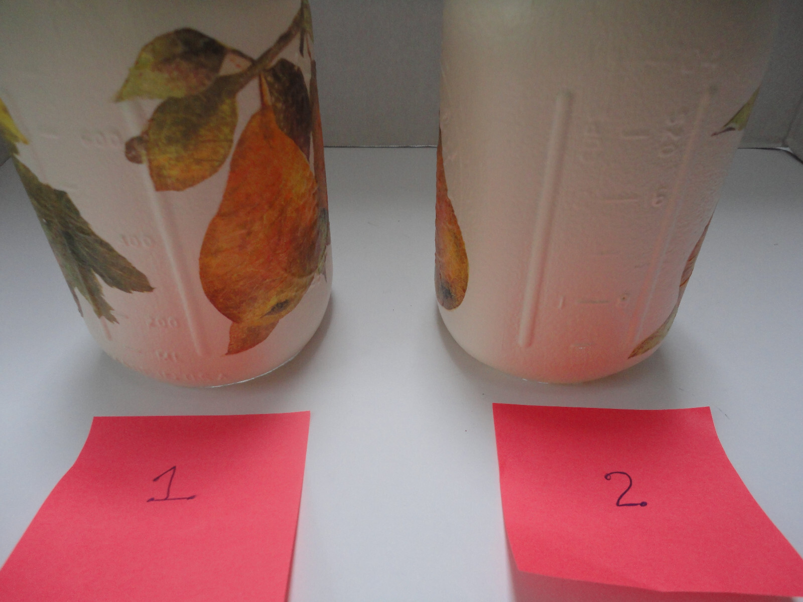 Decoupage Quart Mason Jar--Pears, Grapes( Hand Made)