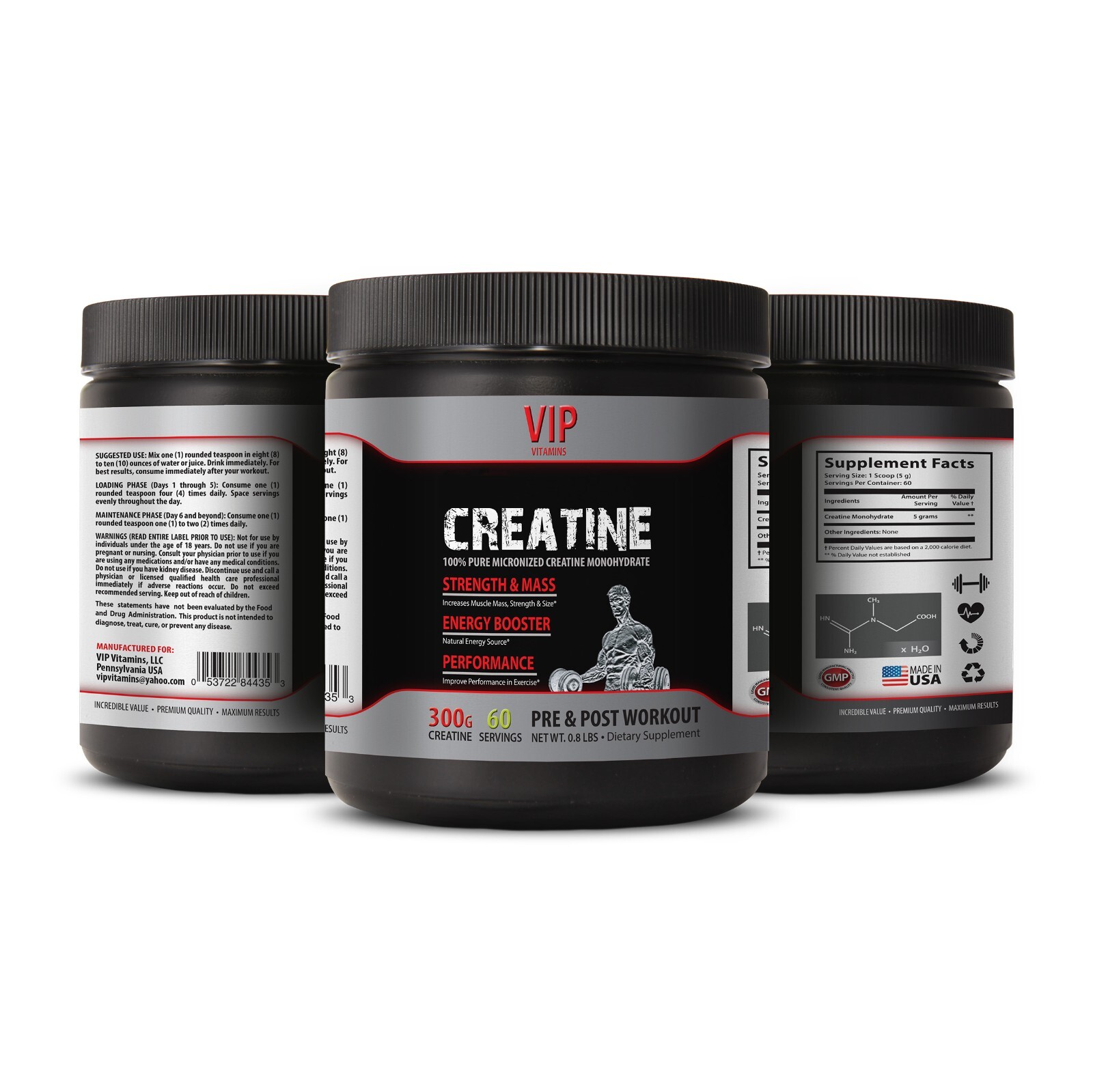 muscle gainer - MICRONIZED CREATINE 300G 100% Pure 1B - creatine powder