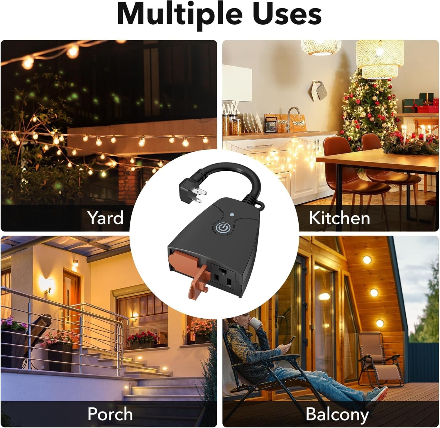Outdoor Smart Plug, Alexa & Google Assistant