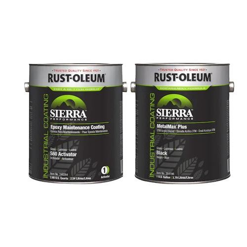 1 PC Rust-Oleum '248290 Epoxy Activator and Finish Kit, Black, High Gloss,
