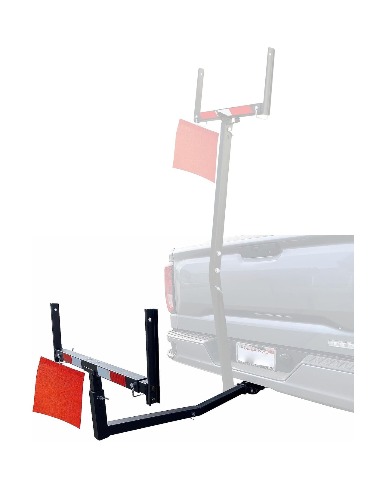 MaxxHaul 70231 Hitch Mount Pick Up Truck Bed Extender For Ladder, Rack, Canoe...