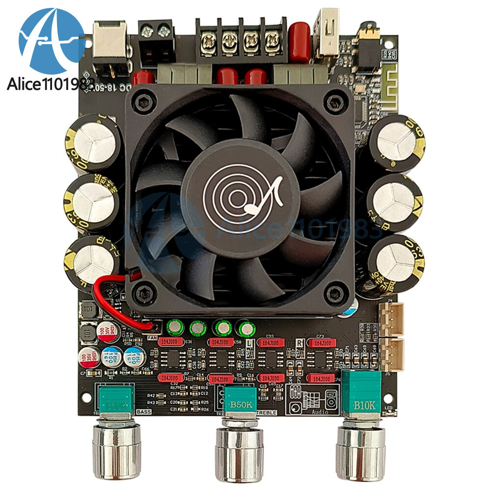 ZK-3002T Bluetooth Digital Amplifier Board 2.0 Stereo 300W+300W with Hi-Low Tone