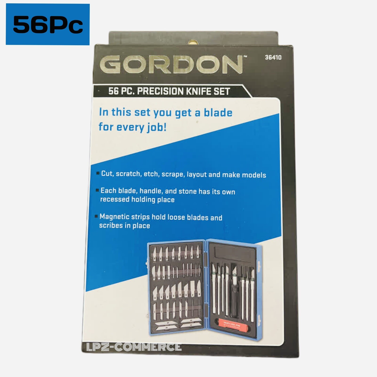 Gordon 56 pc Precision Knife Set With plastic carrying case. BRAND NEW ❇️