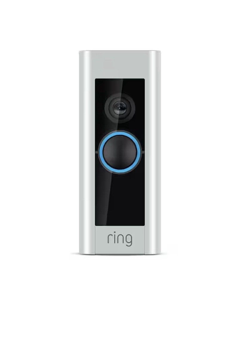 NEW RING DOORBELL PRO WIRED Hardwired Powered 3D Motion Detection Satin Nickel