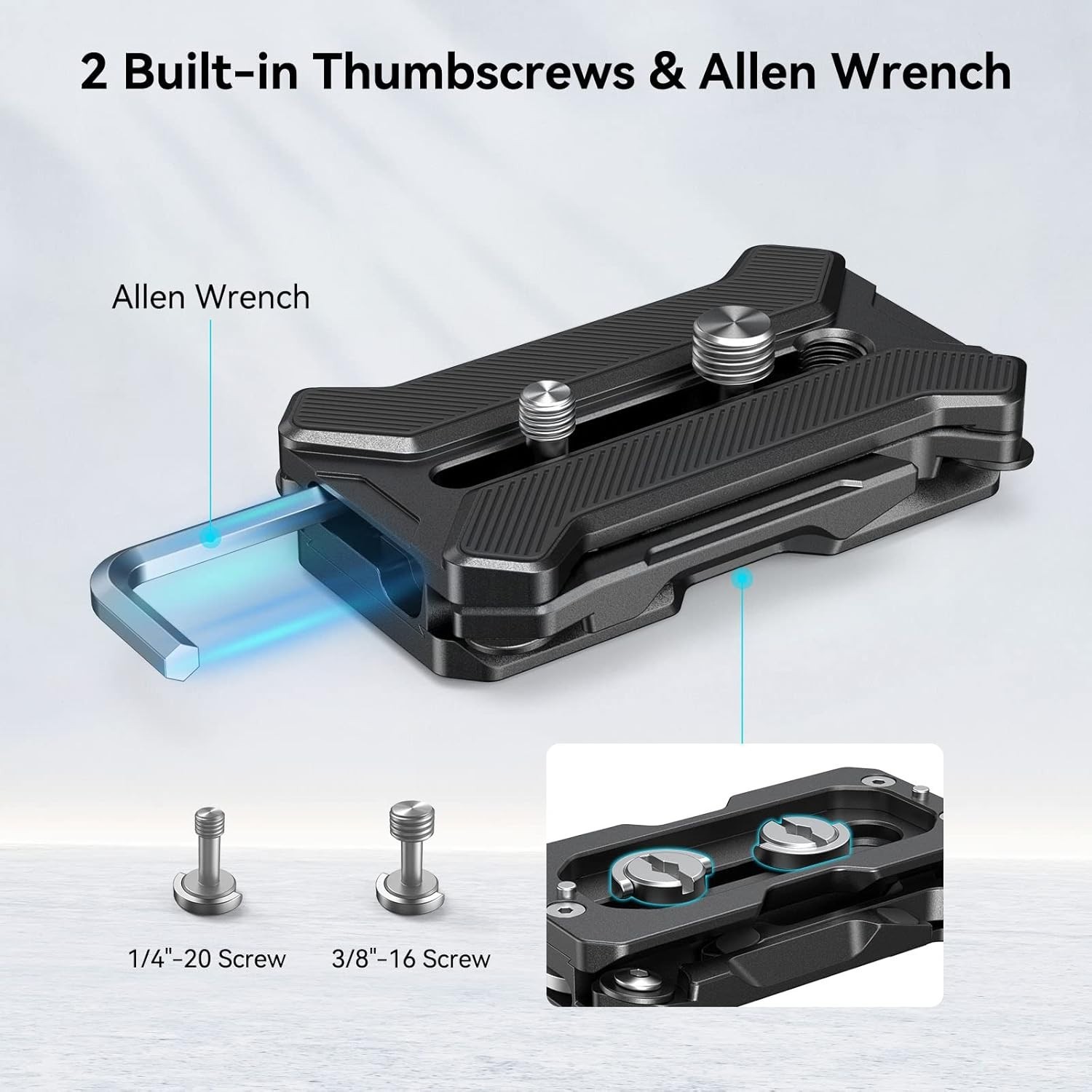 Lightweight Camera Quadruped Support Plate - 44.1lb Load