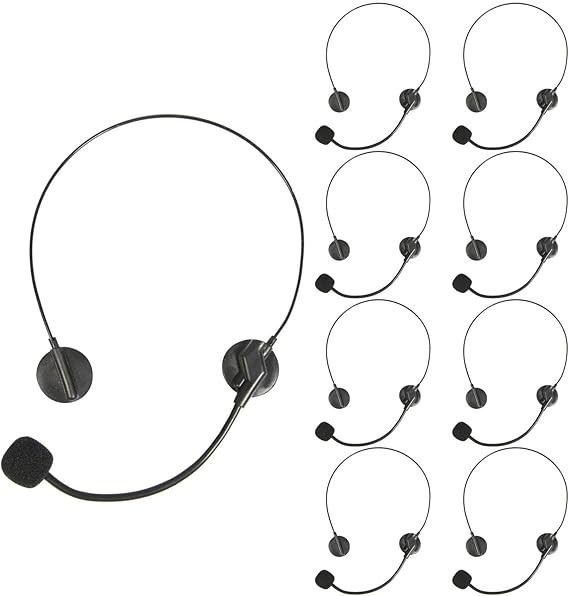 9 Pack Play Headset with Microphone for Kids Toy Microphone Headband Rockstar Po