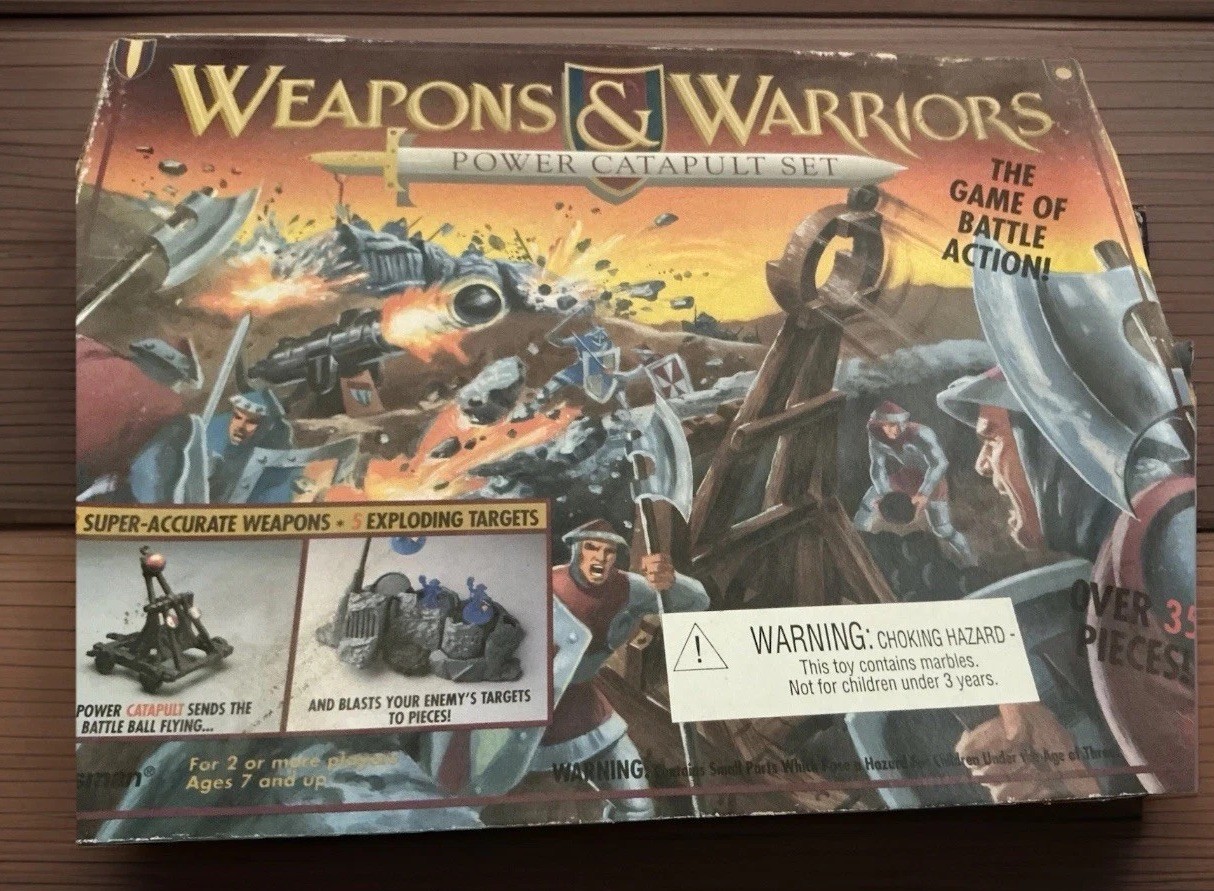 Weapons & Warriors Power Catapult Set 1994 Open Box