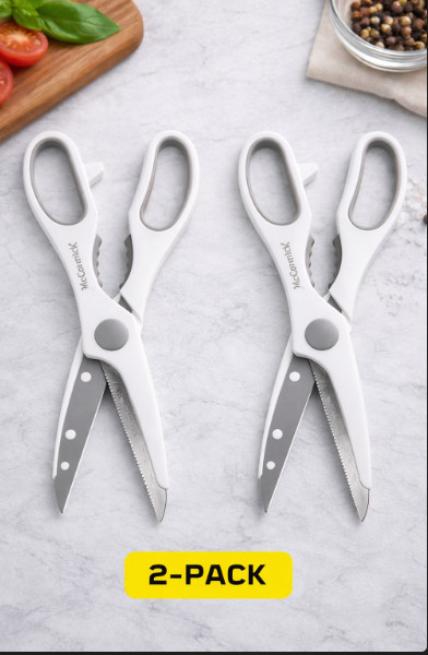 2-Pack Kitchen Scissors Stainless Steel Multipurpose Shears Heavy Duty Cooking