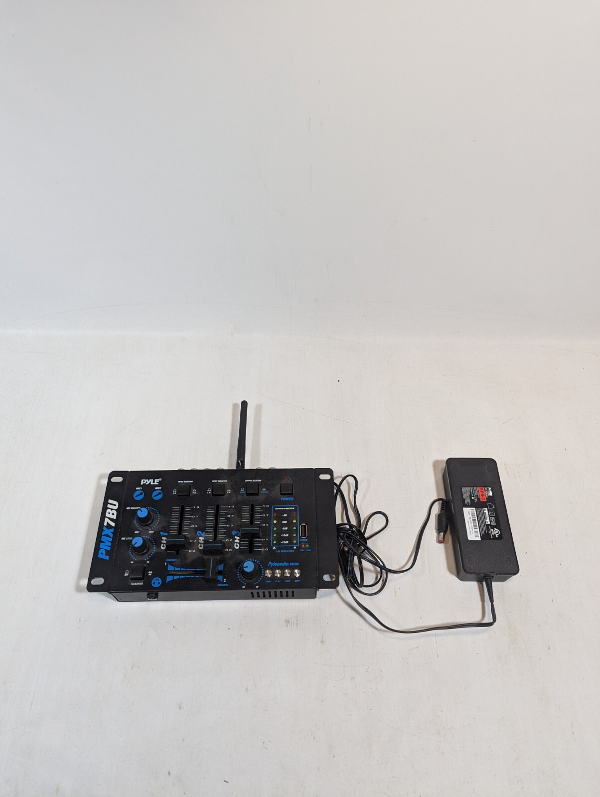 Pyle 3 Channel Bluetooth DJ Sound Board Mixer System with Mic Talkover