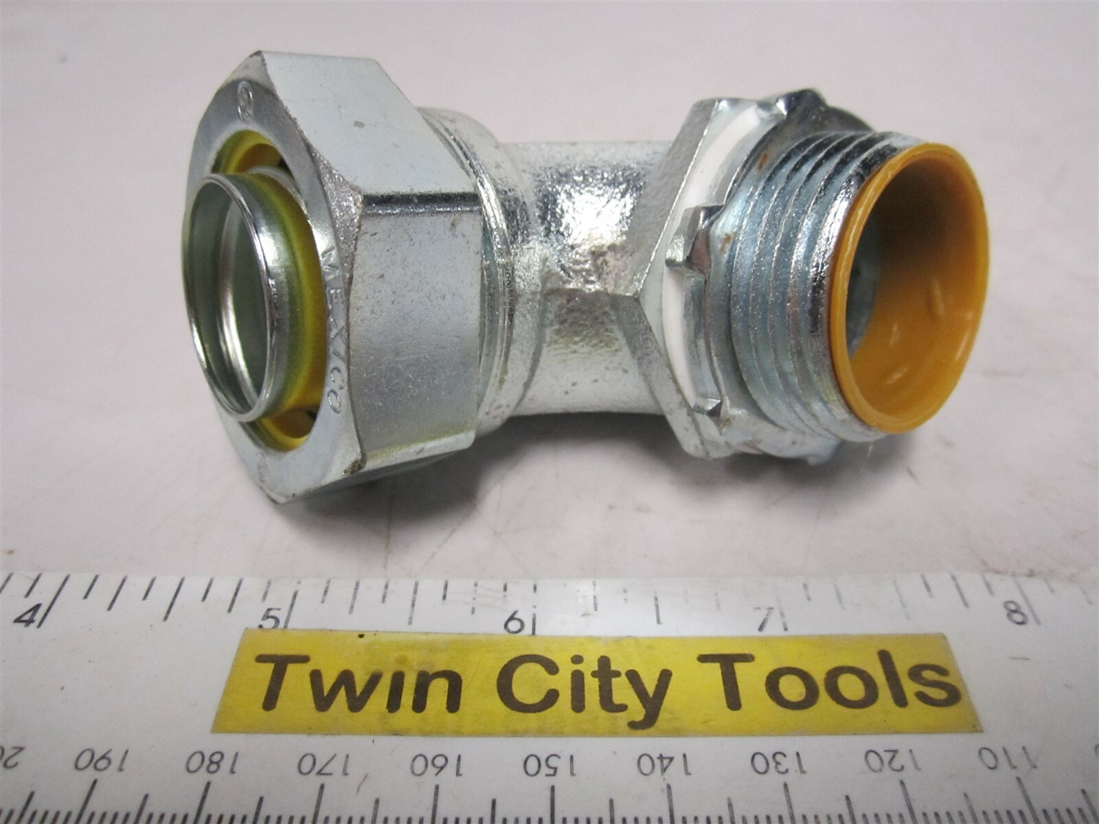 RACO 3544 Malleable Iron/Steel 1" Insulated 90 Deg Connector New