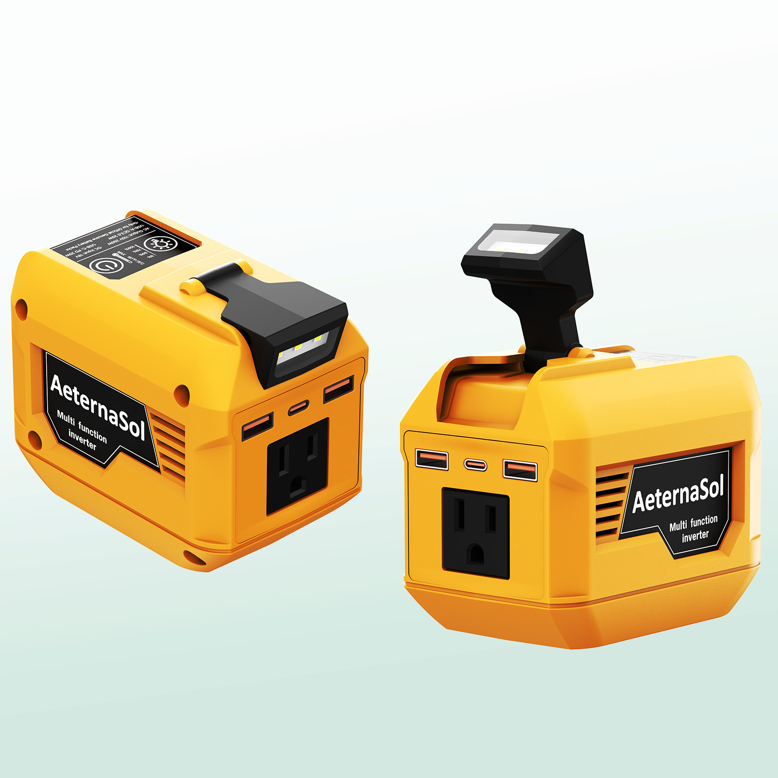 2-Pack Power Inverter for DeWalt 20V  Max Battery 250W Outlet USB-C PD Peak 500W