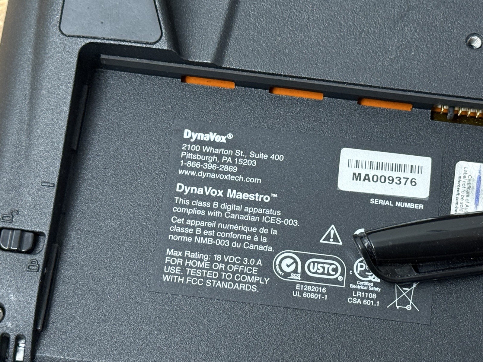 Dynavox Maestro Communication Speech Device ~UNTESTED SOLD AS IS