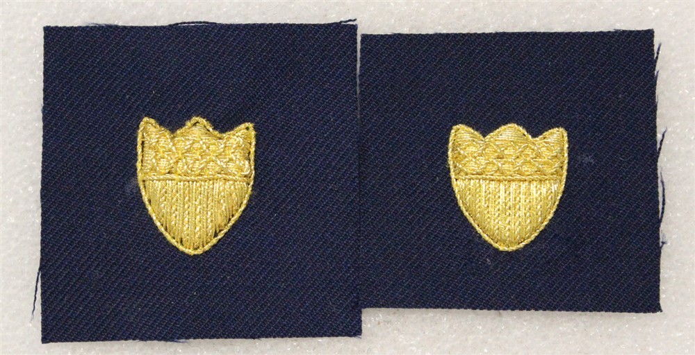 US Naval Lapel Insignia 1282: Coast Guard Officer - pair