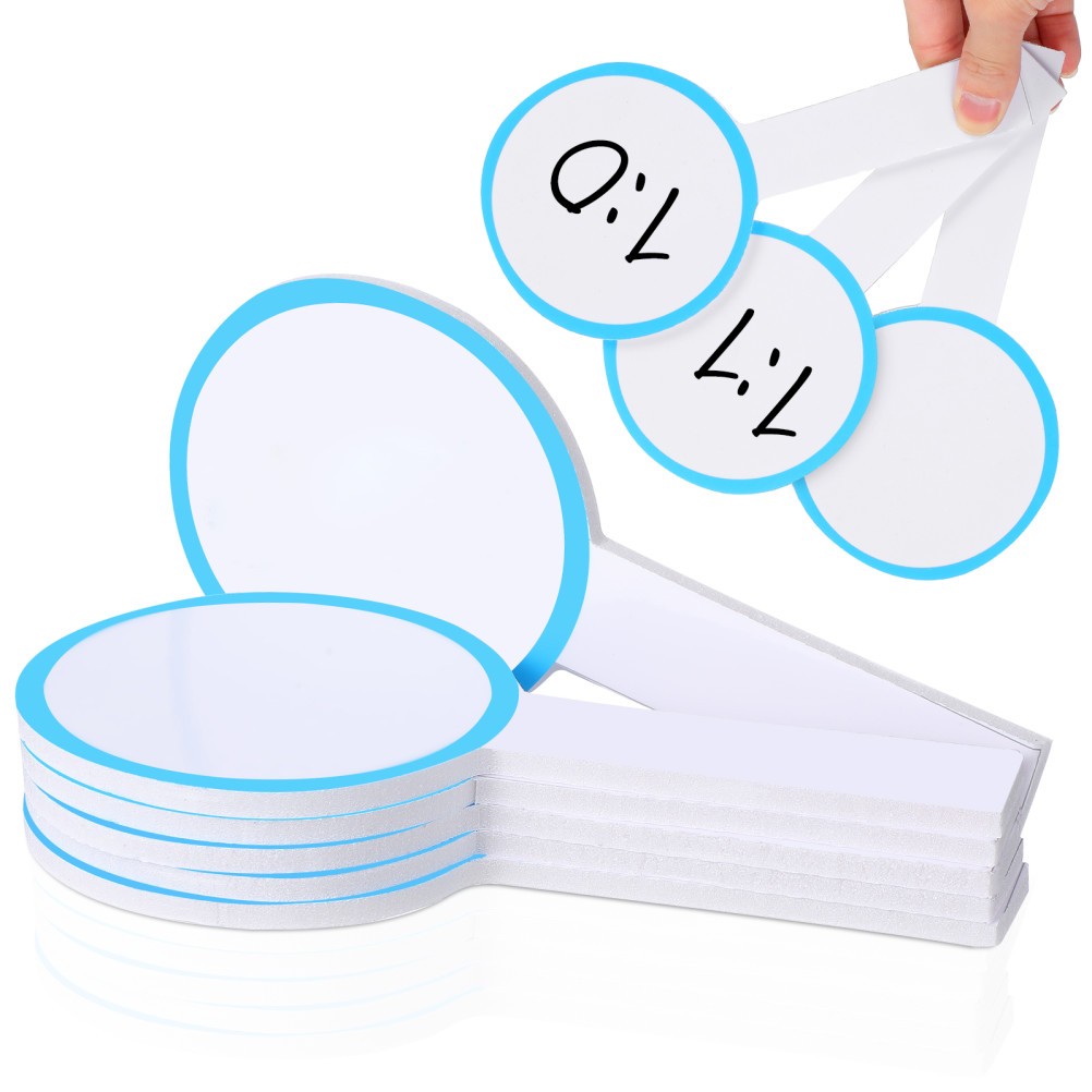 Blue Foam Handheld Whiteboards for DIY Use Single Sided Game Boards 6 Pieces