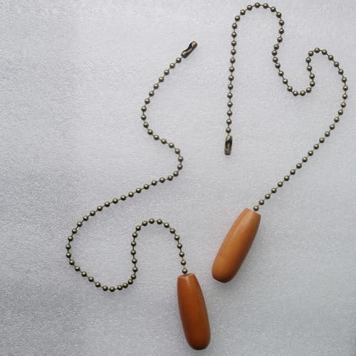 Pack Ceiling Fan Pull Chains 12-inch Beaded Ball Chains Wooden Decorative 4
