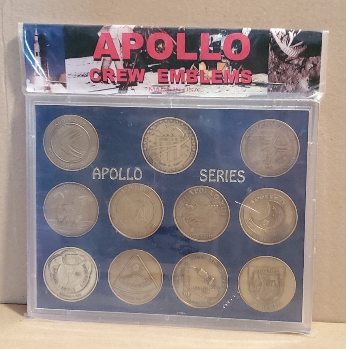 USA Apollo Series Crew Emblems Collector's Sealed Set Of 11 Coins Medallions NEW